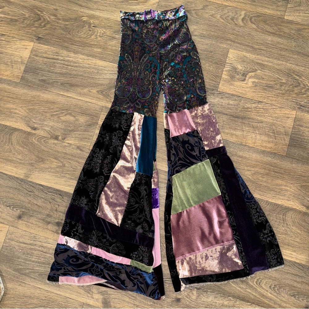 Lux Muse Patchwork Bell Bottom Pants - image 4